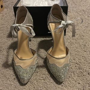 Betsey Johnson rhinestone covered heels